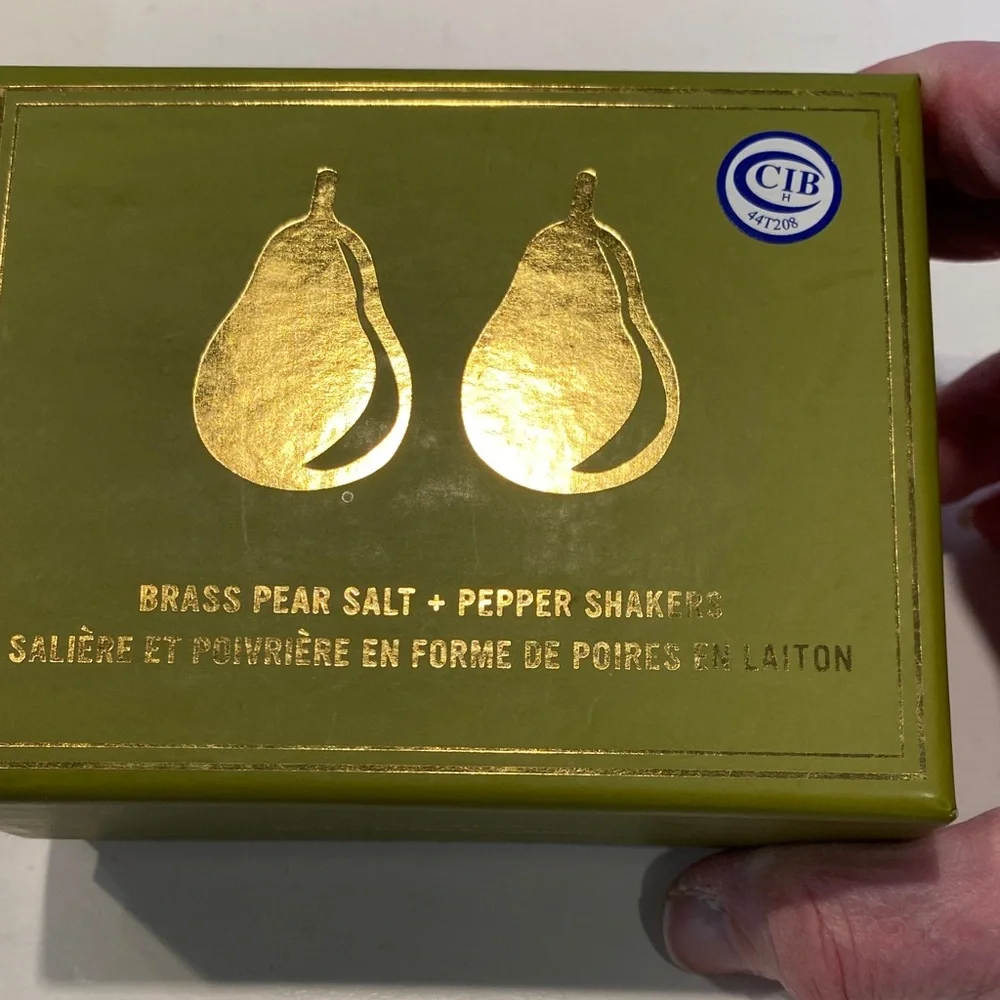 CIB Brass Pear Salt and Pepper Shakers